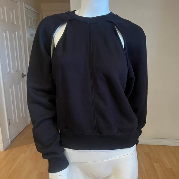 $290 3.1 PHILLIP LIM CUT OUT TERRY COTTON SWEATSHIRT SIZE S SMALL - Picture 1 of 5